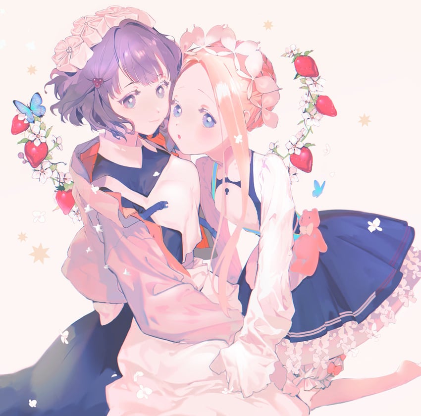 abigail williams and katsushika hokusai (fate and 1 more) drawn by yaku_(ziroken)