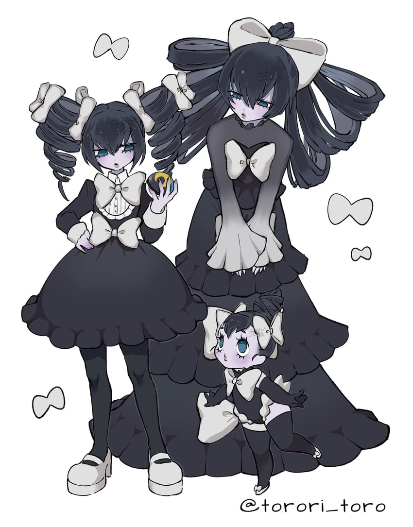 gothitelle, gothorita, and gothita (pokemon) drawn by torori_toro_(oimo_kenpi)