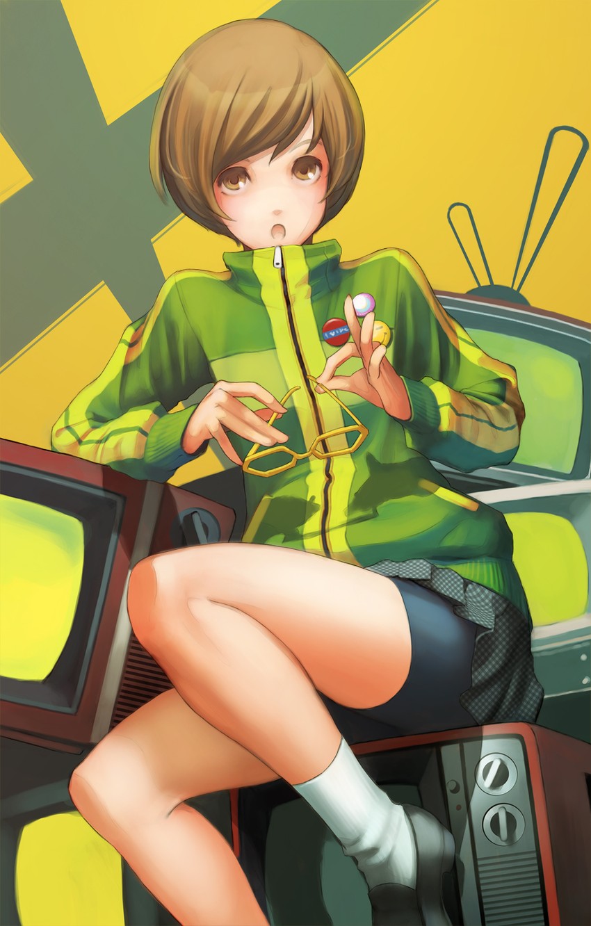 satonaka chie (persona and 1 more) drawn by ataruman