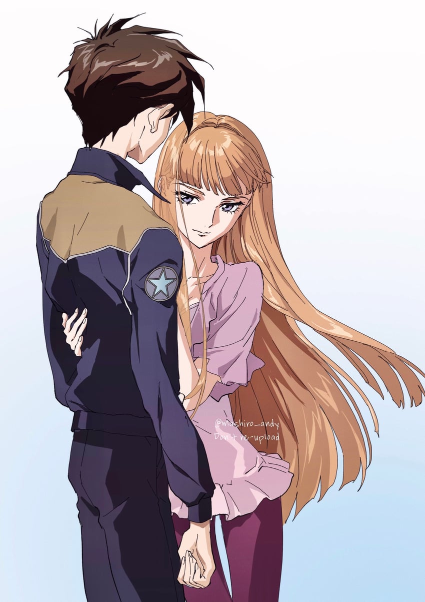 heero yuy and relena peacecraft (gundam and 1 more) drawn by mashiro_andy