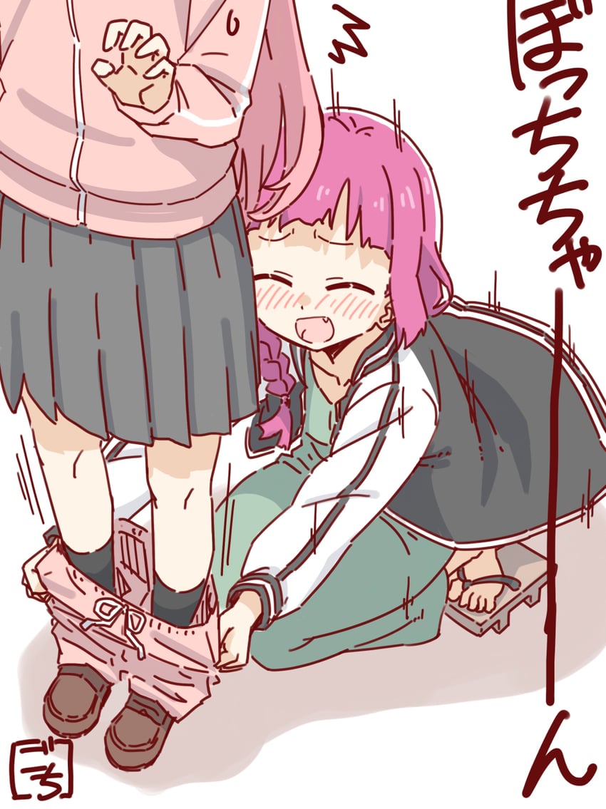gotoh hitori and hiroi kikuri (bocchi the rock!) drawn by gochisousama_(tanin050)