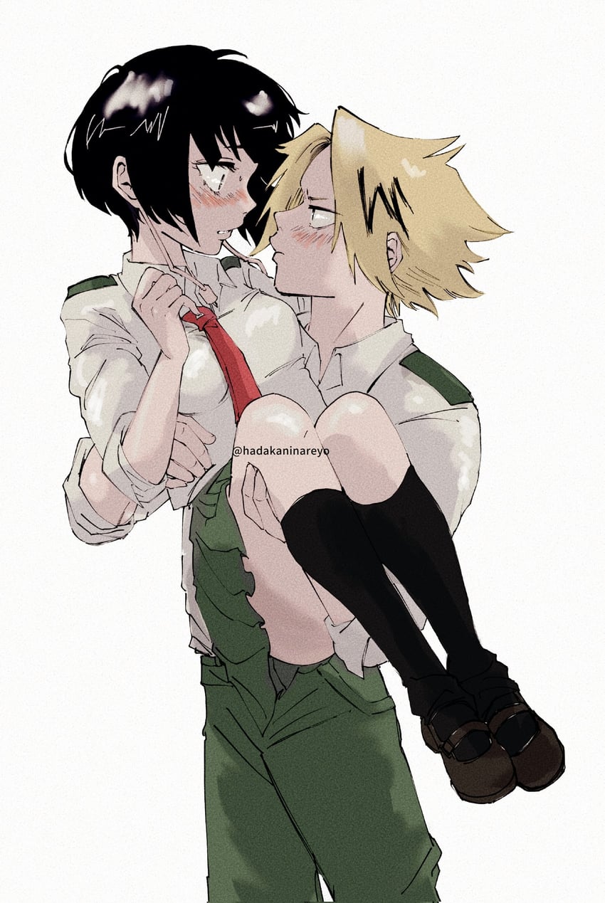 jiro kyoka and kaminari denki (boku no hero academia) drawn by hadakaninareyo