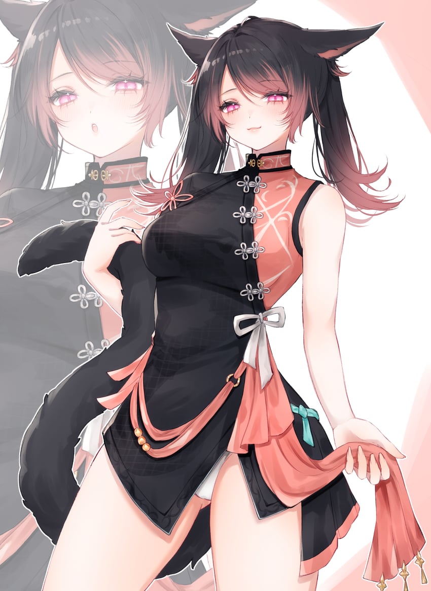 warrior of light and monk (final fantasy and 1 more) drawn by sana_(sanamaru_0w0)