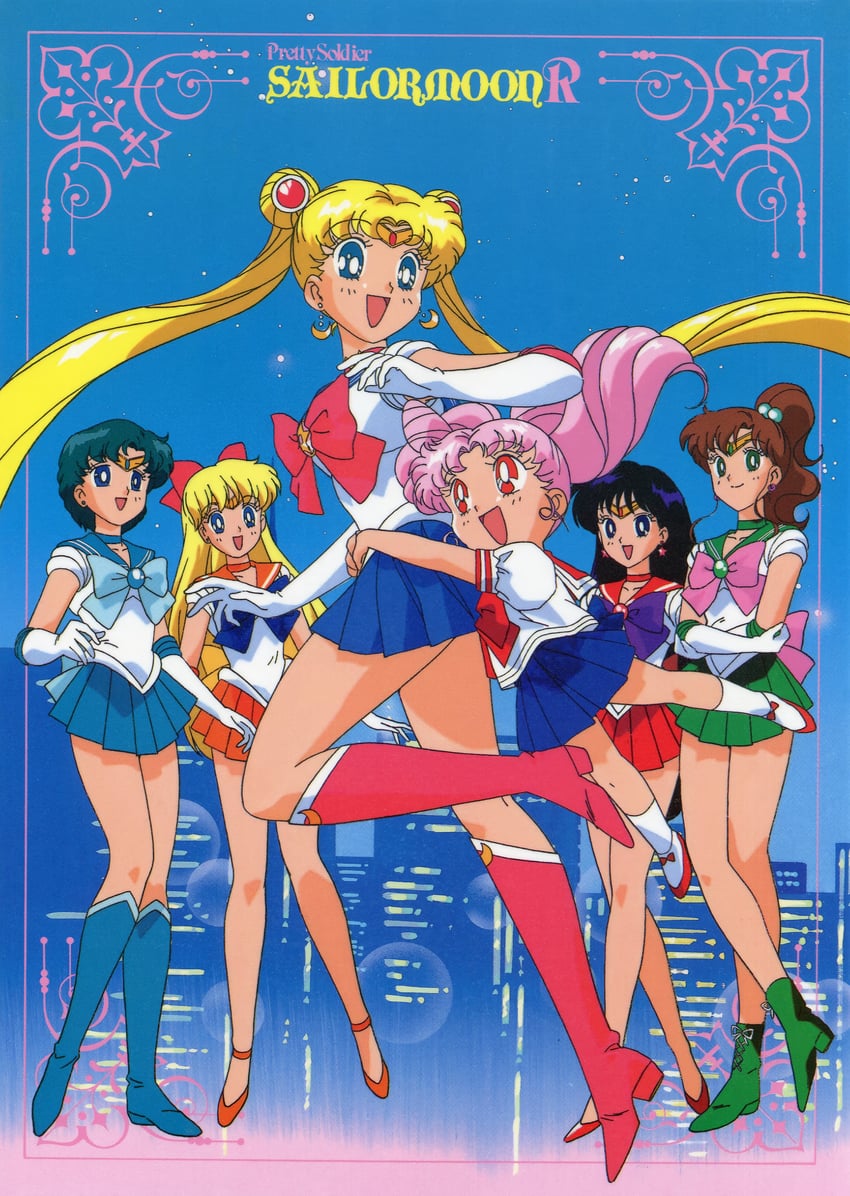 tsukino usagi, sailor moon, mizuno ami, aino minako, hino rei, and 6 more (bishoujo senshi sailor moon and 1 more) drawn by tadano_kazuko