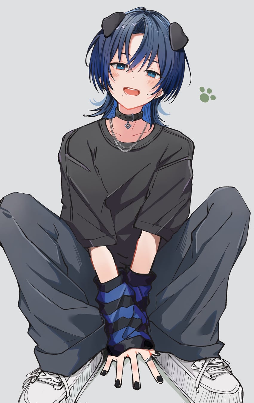 hiodoshi ao (hololive and 1 more) drawn by el_(nevelo)