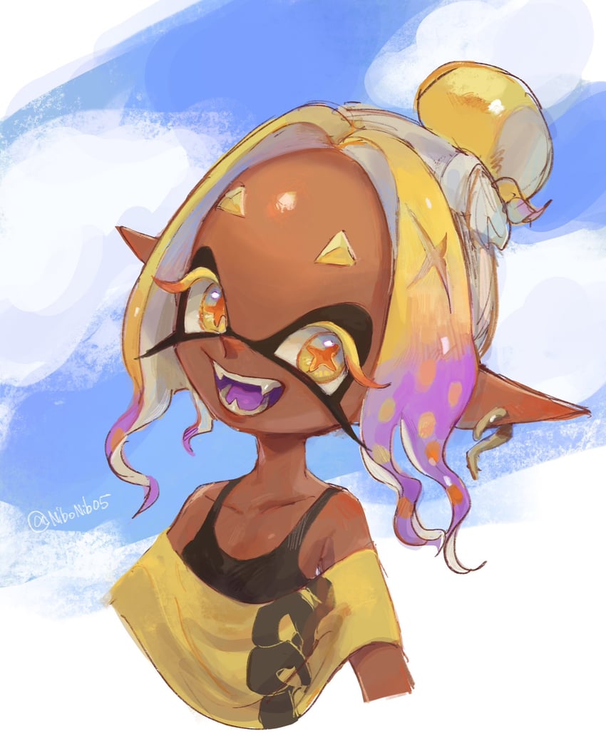 frye (splatoon and 1 more) drawn by kaniboshi_358