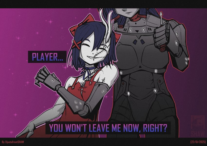 mita, tiny mita, and core mita (miside) drawn by justafrontshaw