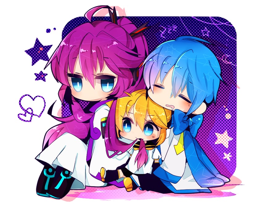 kagamine len, kaito, and kamui gakupo (vocaloid) drawn by mami_(sweetcandy)