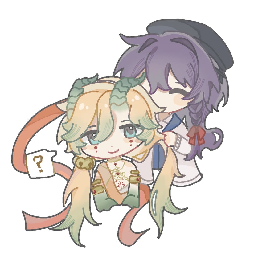 lars rorschach and heroine (lovebrush chronicles) drawn by qianwa_shi_biao