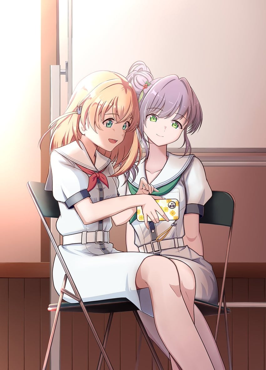 hinoshita kaho and otomune kozue (love live! and 1 more) drawn by mimkai