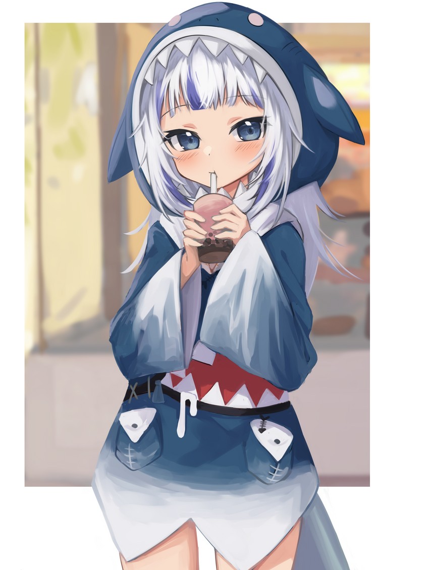 gawr gura (hololive and 1 more) drawn by klaius