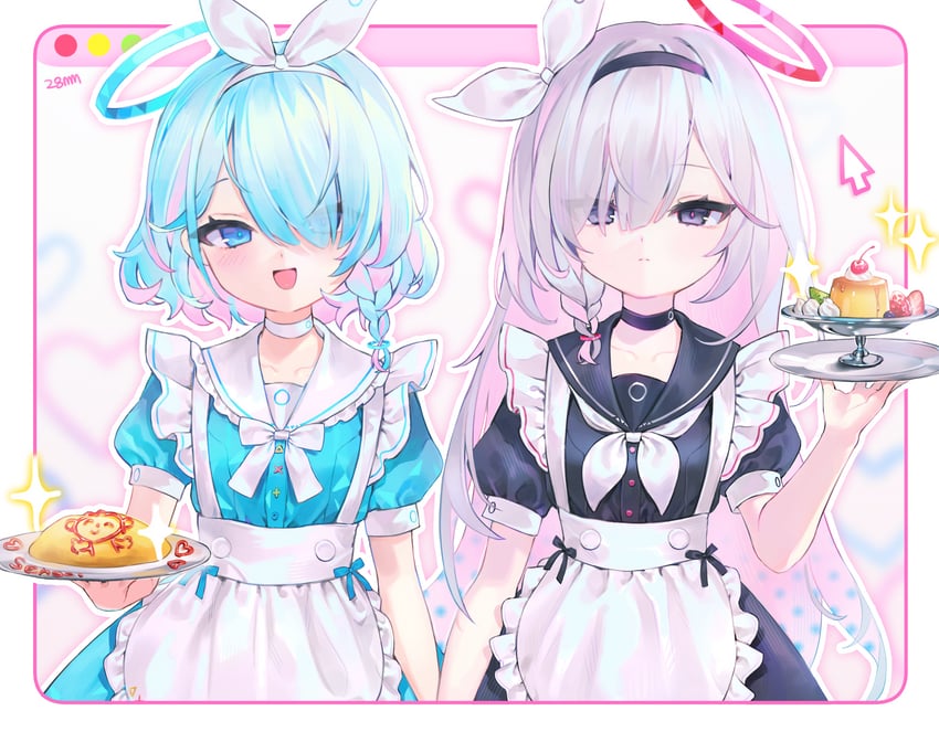 sensei, doodle sensei, arona, and plana (blue archive) drawn by 28mm