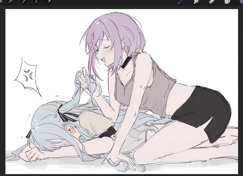 togawa sakiko and yuutenji nyamu (bang dream! and 1 more) drawn by pann_(1202zzzx00)