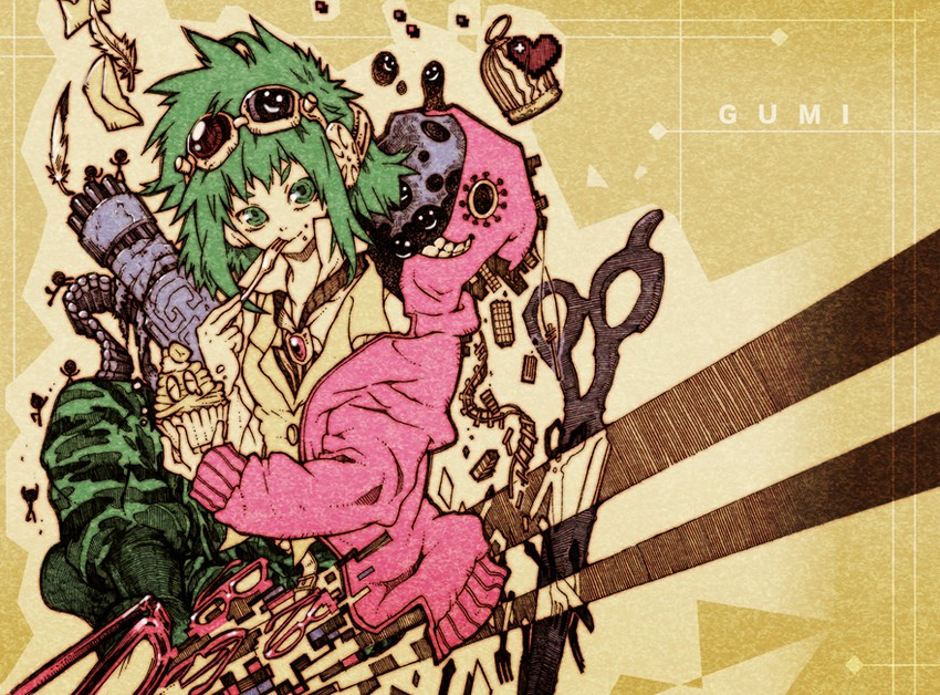 gumi (vocaloid and 5 more) drawn by gao_(2334787)
