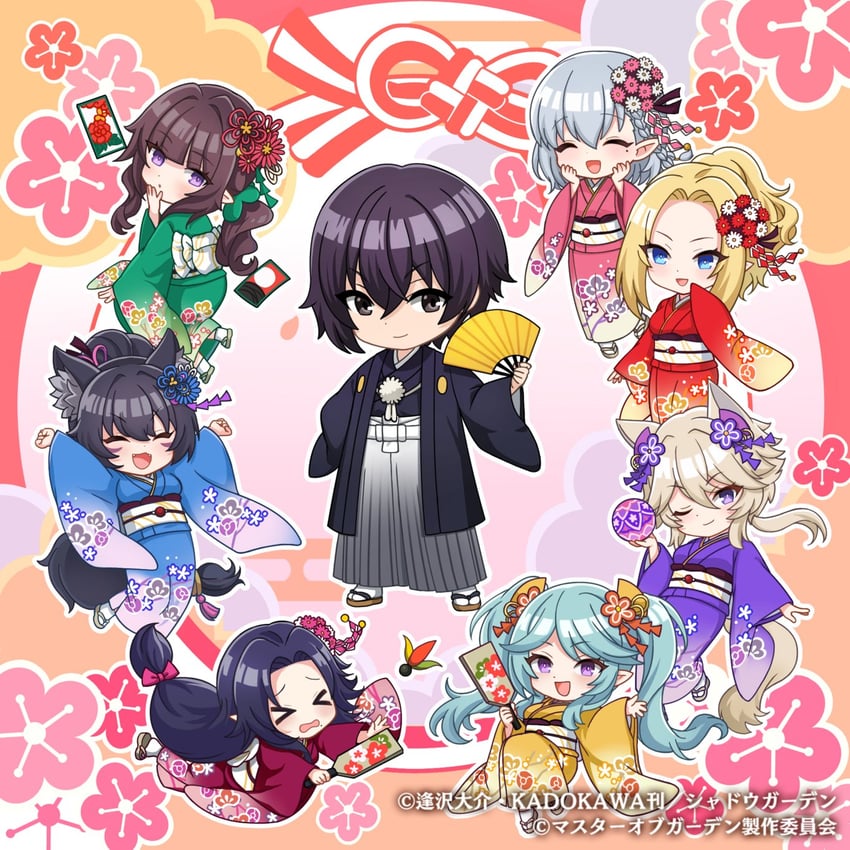 alpha, delta, beta, zeta, epsilon, and 3 more (kage no jitsuryokusha ni naritakute! and 1 more)