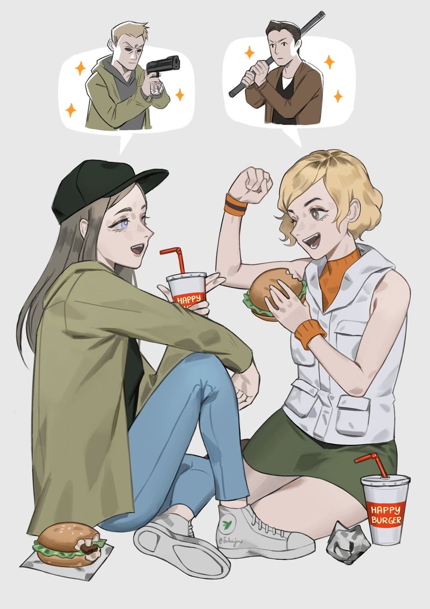 heather mason, ethan winters, harry mason, and rosemary winters (resident evil and 4 more) drawn by ali_(fuhajins)