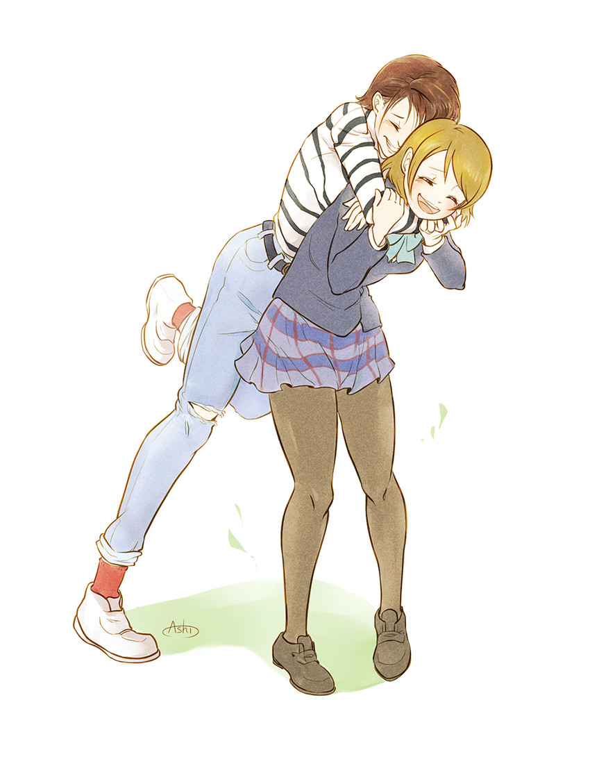 koizumi hanayo and kubo yurika (love live! and 1 more) drawn by a-shi_(lion81923)
