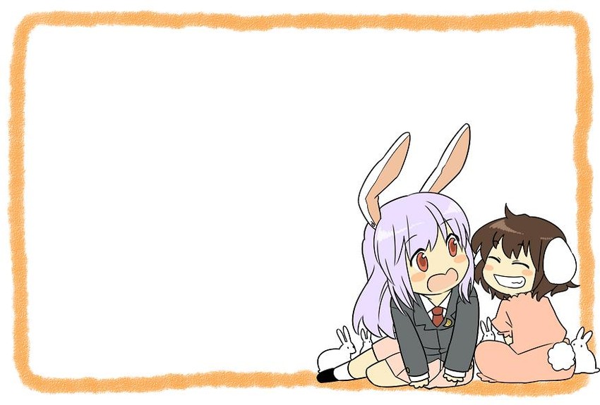 reisen udongein inaba and inaba tewi (touhou) drawn by koyama_shigeru