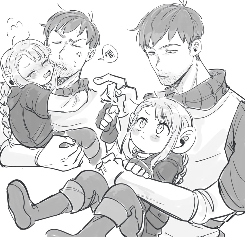 marcille donato and chilchuck tims (dungeon meshi) drawn by nemnem_11199