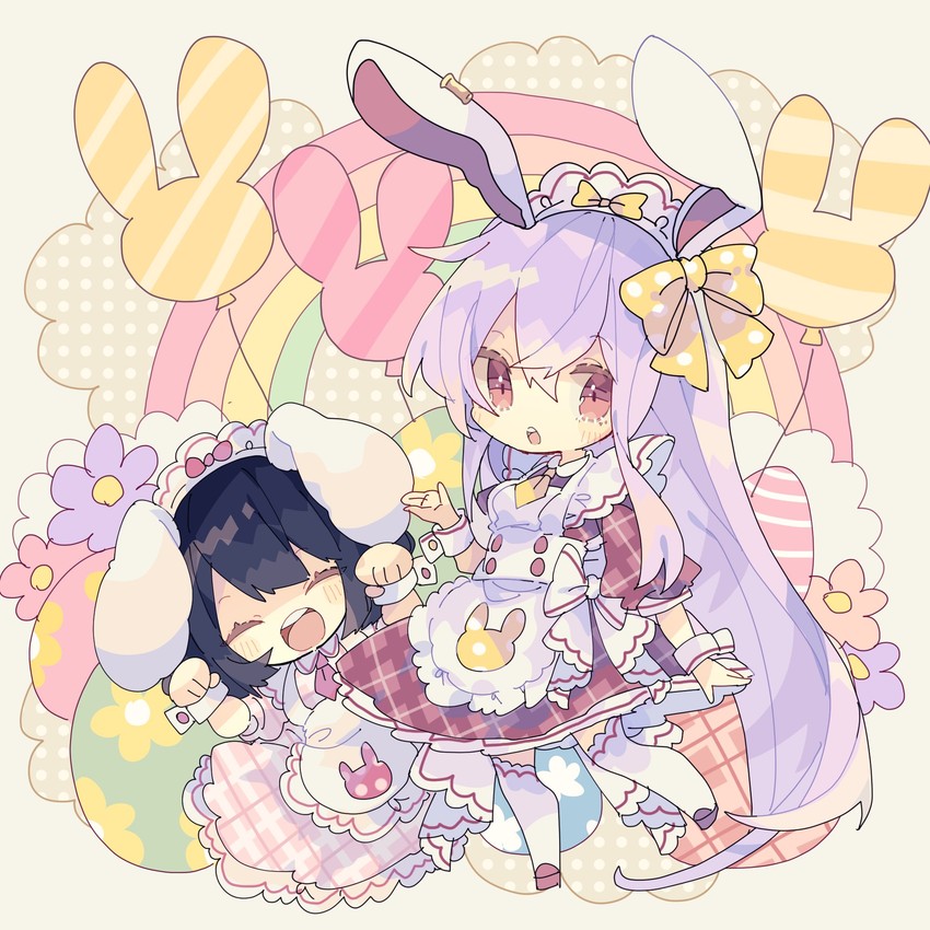 reisen udongein inaba and inaba tewi (touhou) drawn by nikorashi-ka