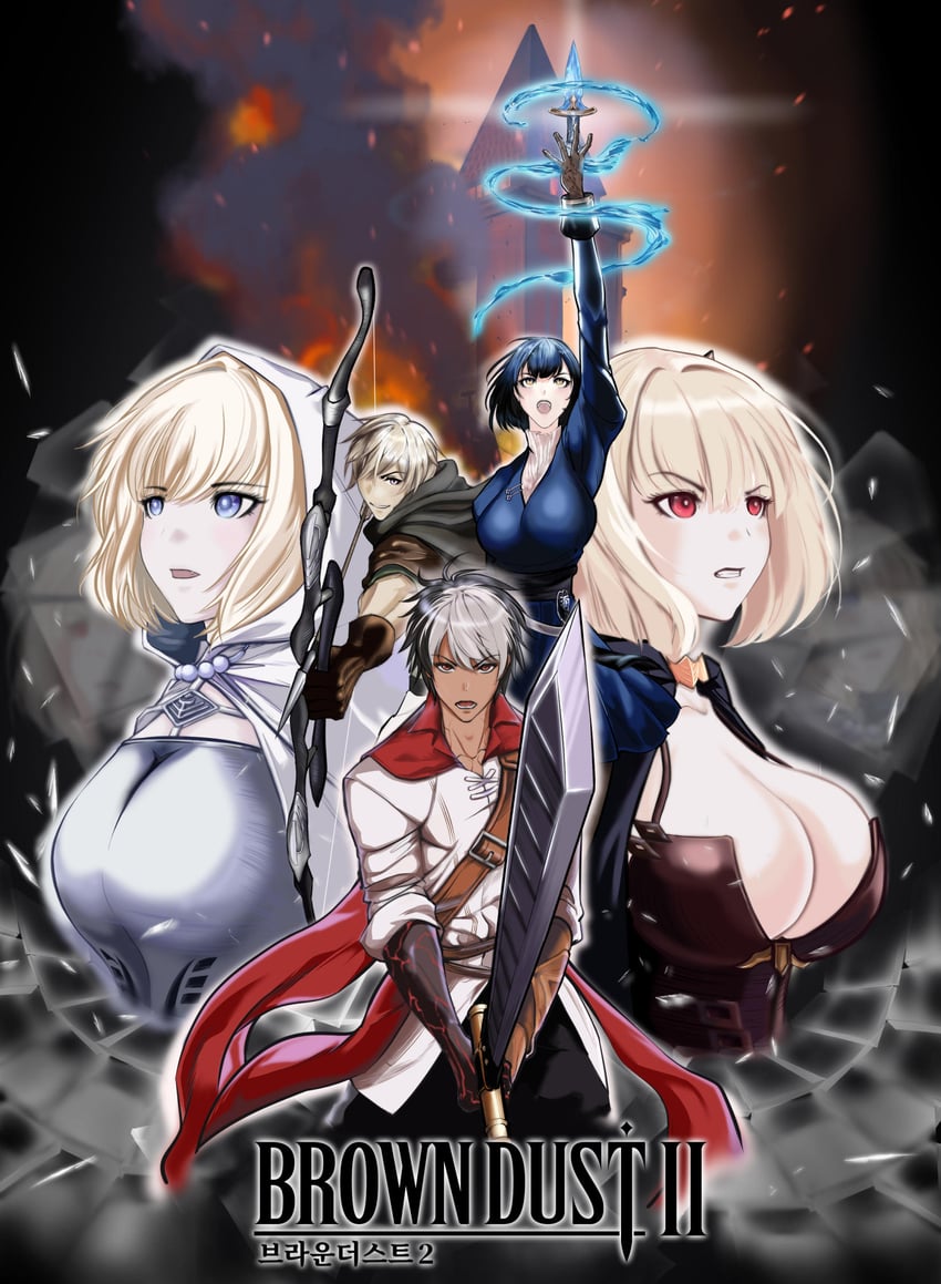 scheherazade, lathel, gray, and justia (brown dust and 1 more) drawn by hm999