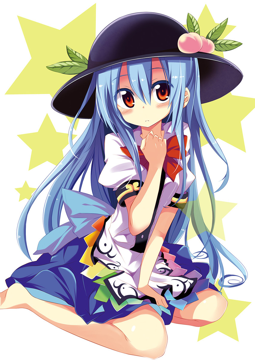 hinanawi tenshi (touhou) drawn by maturiuta_sorato