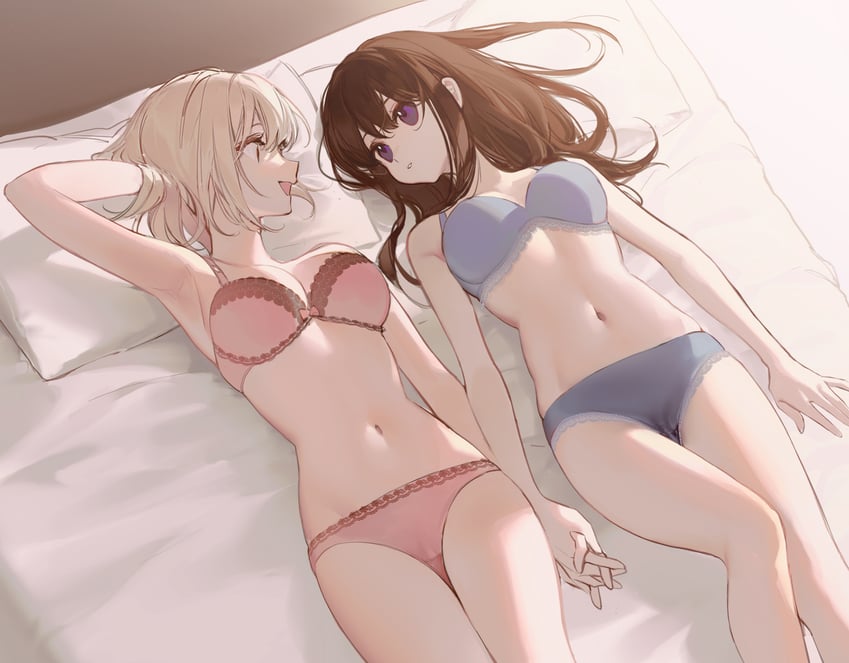 nishikigi chisato and inoue takina (lycoris recoil) drawn by smilesmile1312