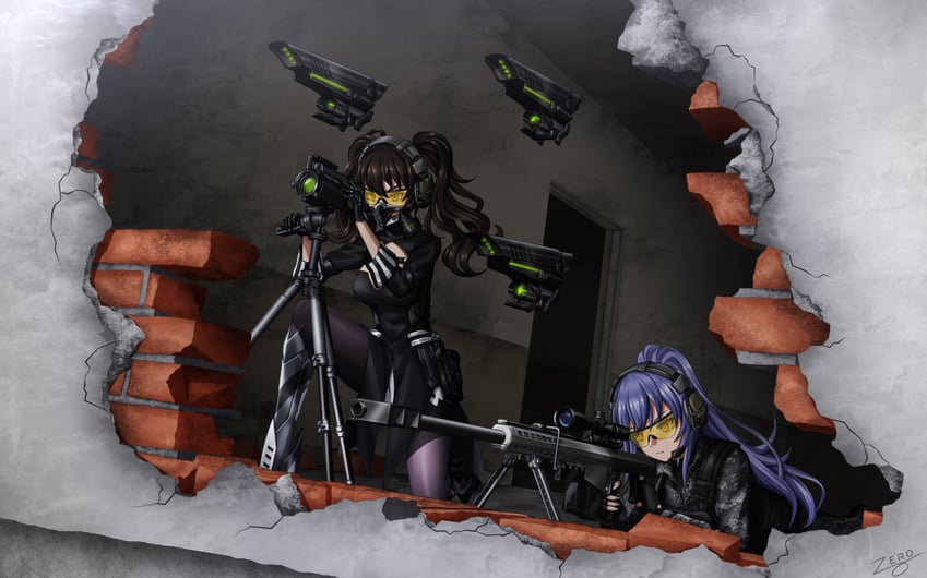 essex and scarecrow (azur lane and 1 more) drawn by zero_(73ro)