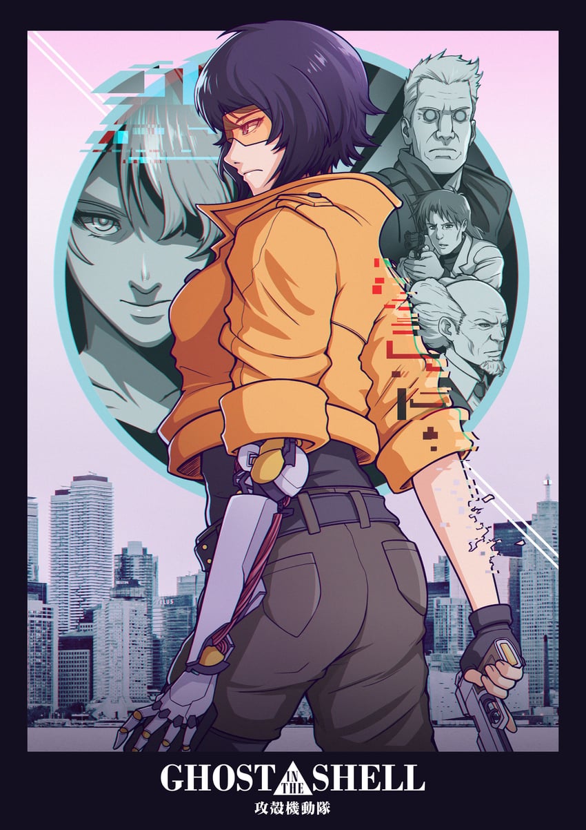kusanagi motoko, batou, togusa, aramaki daisuke, and project 2501 (ghost in the shell) drawn by blueriest