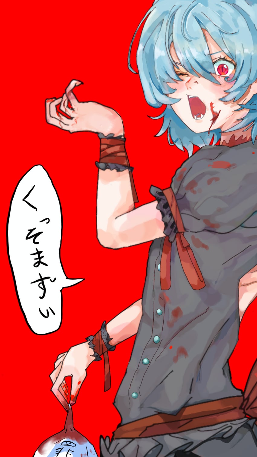 remilia scarlet and sin sack (touhou) drawn by sanka_maguneshiumu