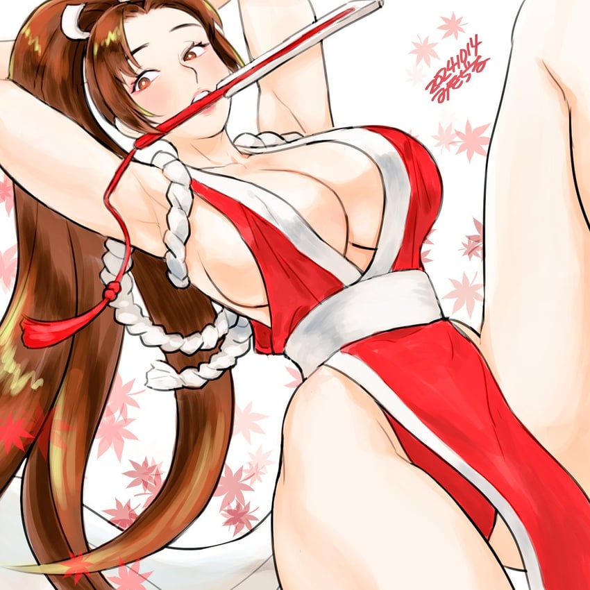 shiranui mai (the king of fighters and 1 more) drawn by misodiru