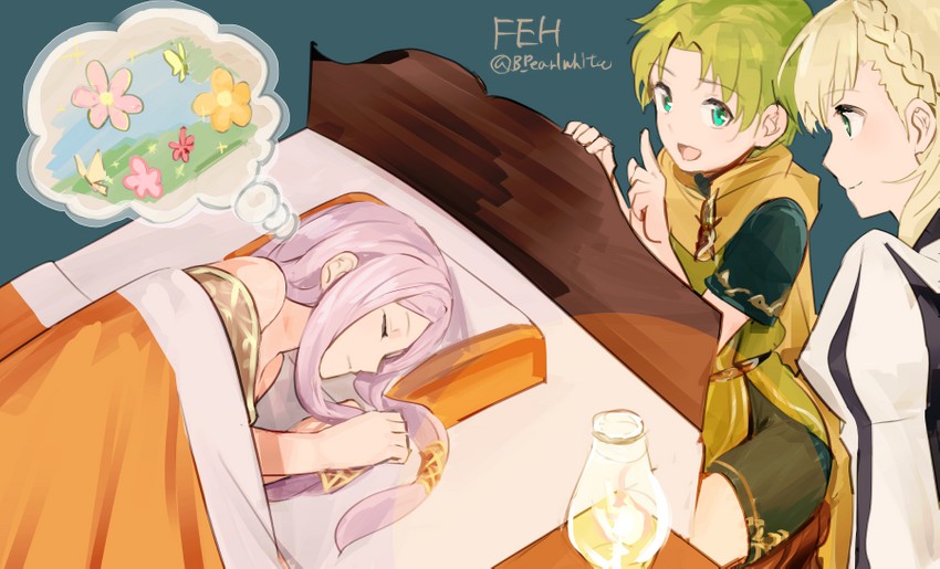 sharena, idunn, and lugh (fire emblem and 2 more) drawn by shoochiku_bai