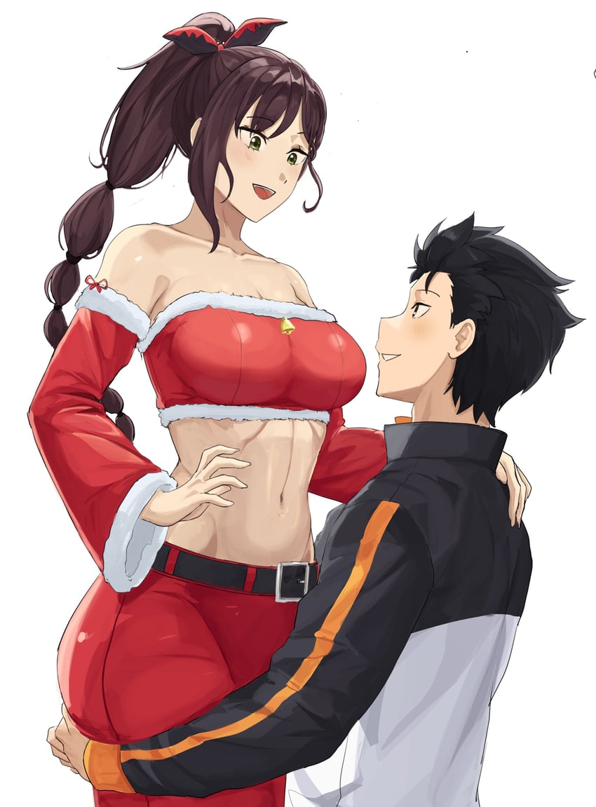 natsuki subaru and shaula (re:zero kara hajimeru isekai seikatsu) drawn by akihitoevon