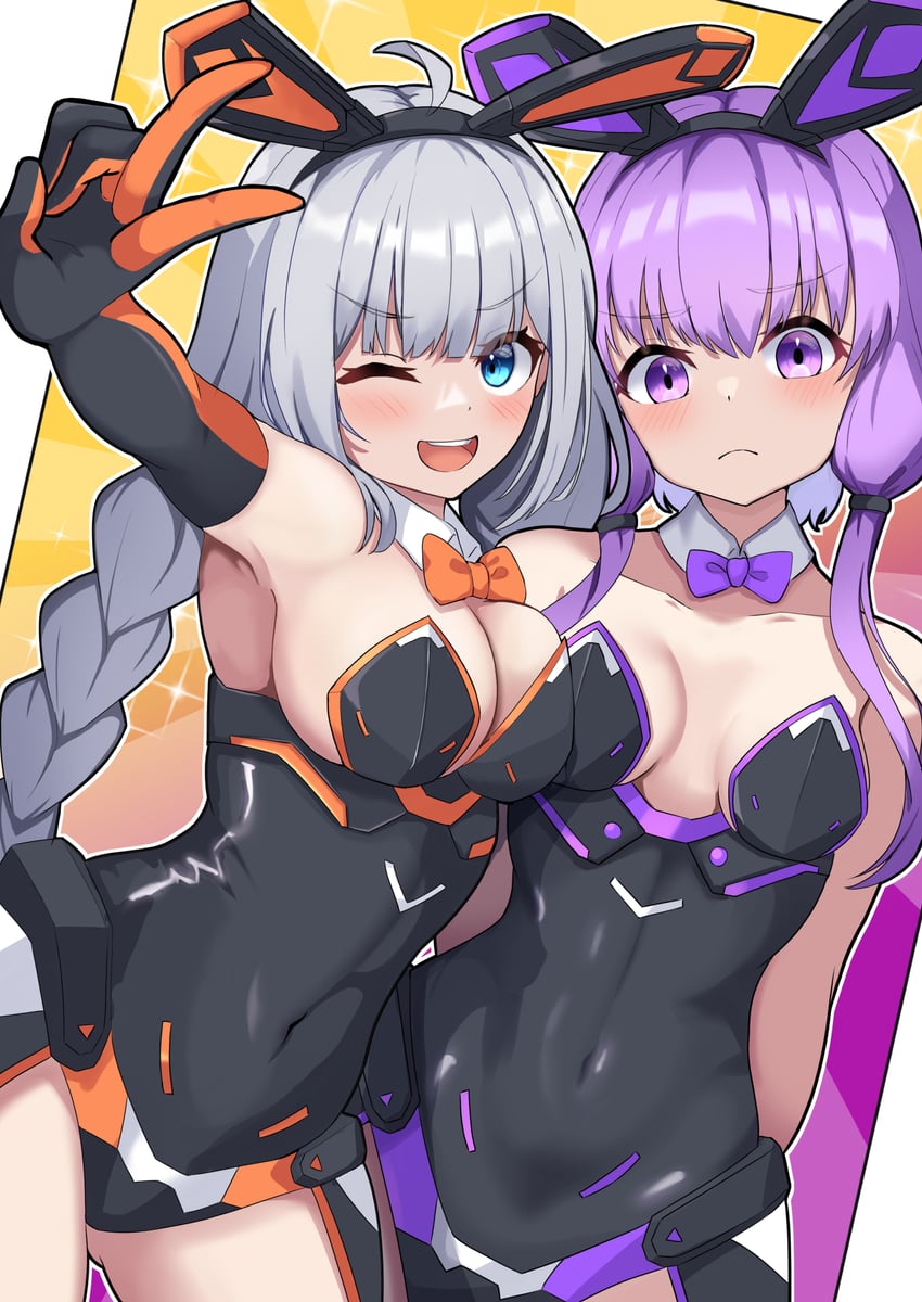 yuzuki yukari and kizuna akari (voiceroid) drawn by chougoukin_potato