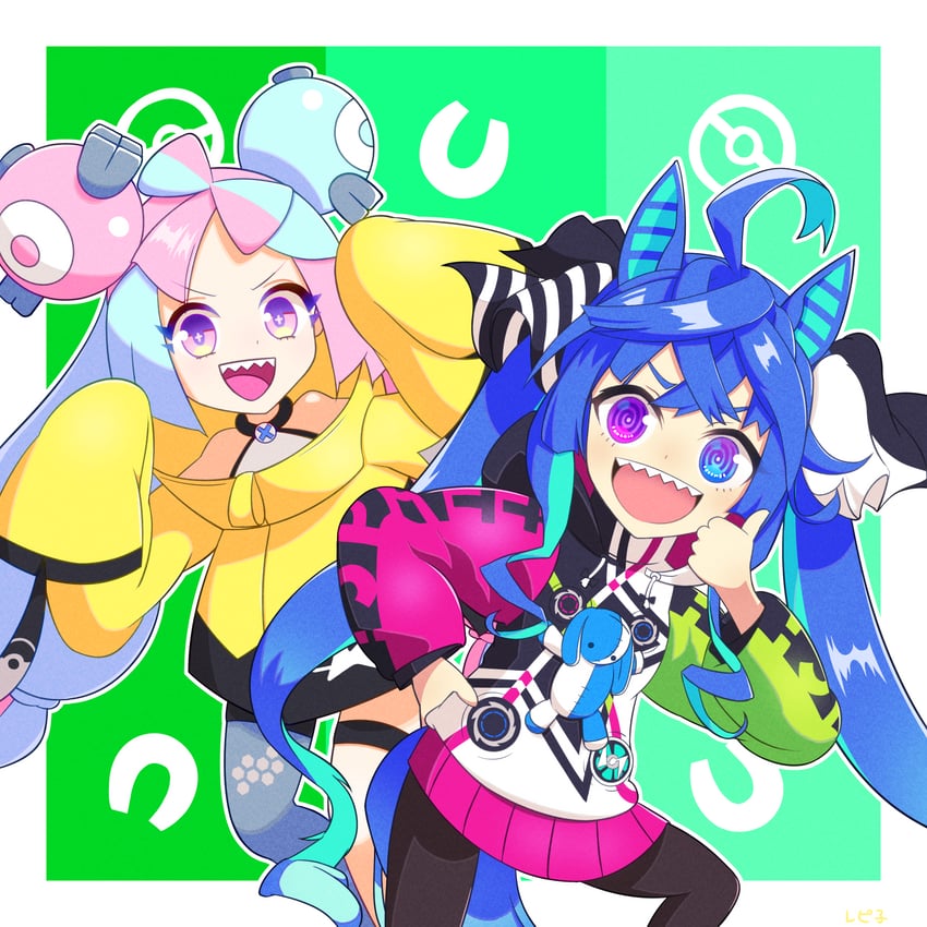 iono and twin turbo (pokemon and 2 more) drawn by repiko