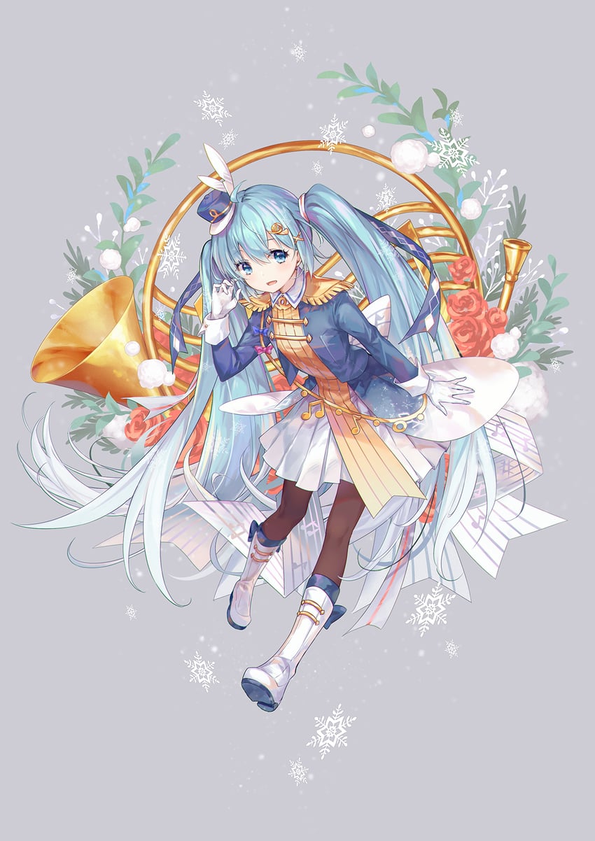 hatsune miku and yuki miku (vocaloid) drawn by ouu_min
