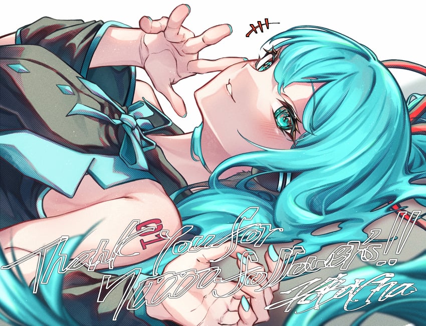 hatsune miku (vocaloid) drawn by kobacha_(ochakoba)