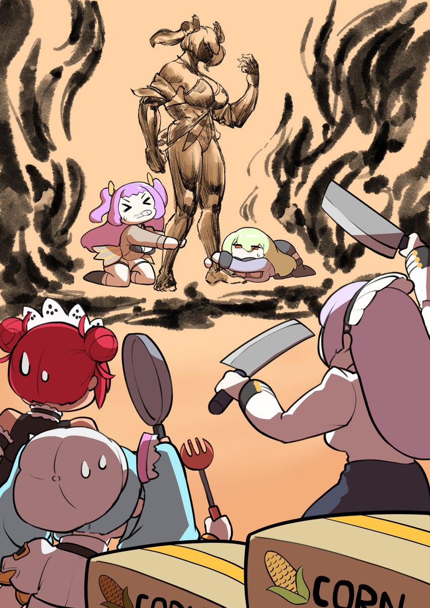sowan, fotia of fireside, aurora, banshee, sylphid, and 1 more (last origin and 1 more) drawn by hoyo