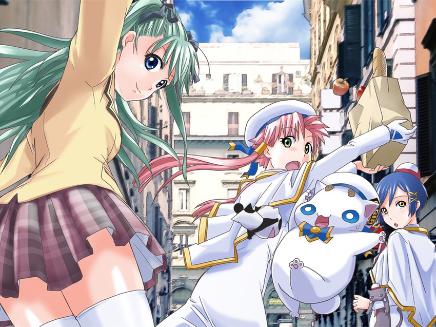 mizunashi akari, alice carroll, aika granzchesta, aria pokoteng, president maa, and 1 more (aria) drawn by pnhikaru