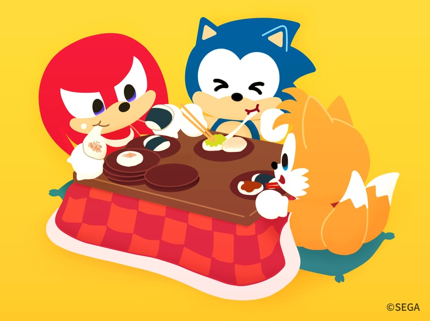 sonic the hedgehog, tails, and knuckles the echidna (sonic and 2 more) drawn by sonic_the_hedgehog_official