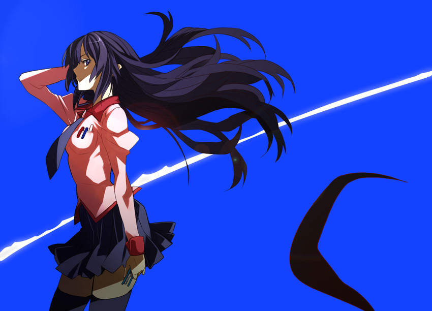 senjougahara hitagi (monogatari and 1 more) drawn by nanamura