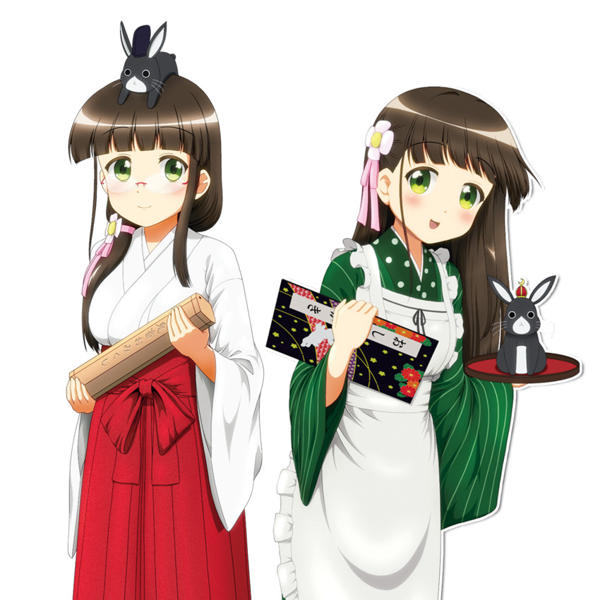 ujimatsu chiya and anko (gochuumon wa usagi desu ka?) drawn by kingindoh_yumeji