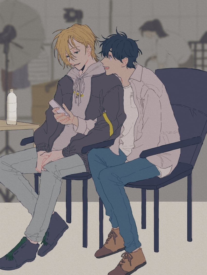 ash lynx and okumura eiji (banana fish) drawn by a_co_pi