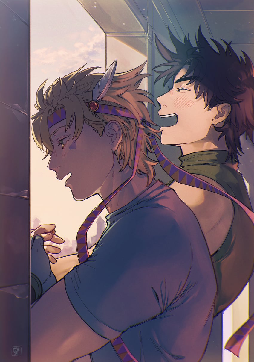 joseph joestar and caesar anthonio zeppeli (jojo no kimyou na bouken and 1 more) drawn by eringichips