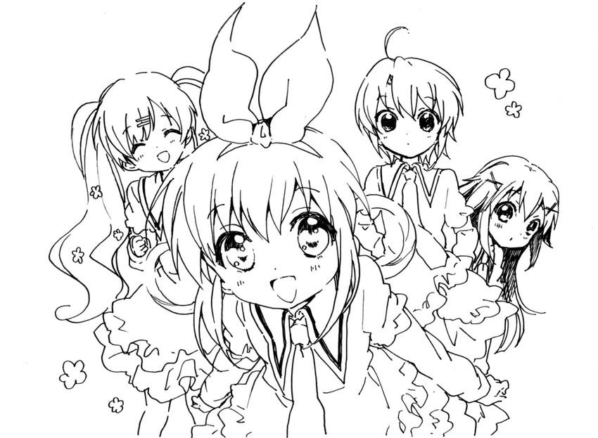 sherlock shellingford, hercule barton, cordelia glauca, and yuzurizaki nero (tantei opera milky holmes) drawn by namori