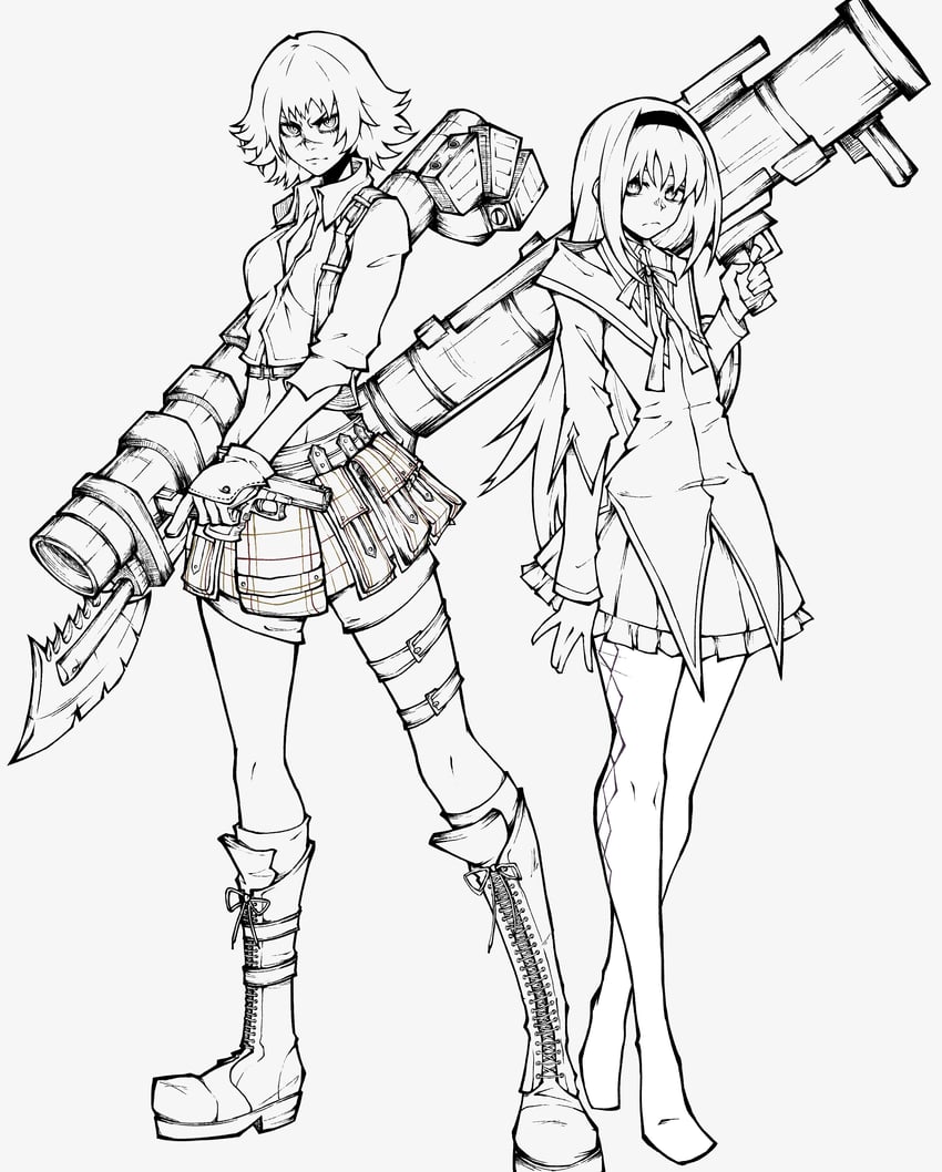 akemi homura and lady (mahou shoujo madoka magica and 2 more) drawn by kekel