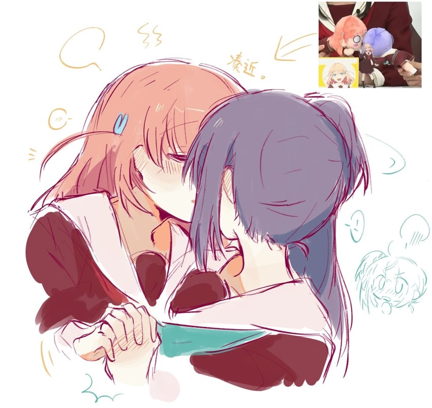 hinoshita kaho and otomune kozue (love live! and 1 more) drawn by woodonly