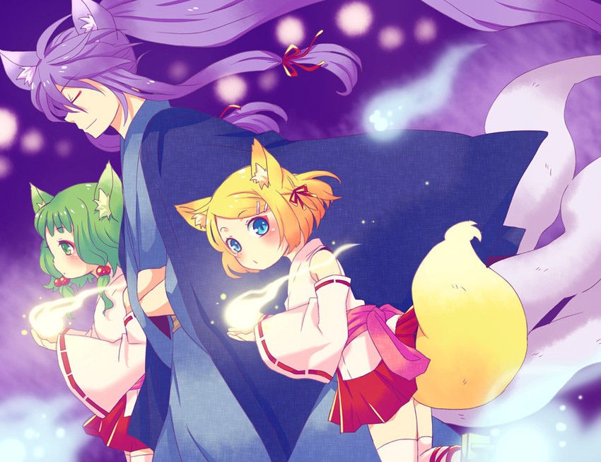 kagamine rin, gumi, and kamui gakupo (vocaloid) drawn by tsuyuka_(sunny_spot)