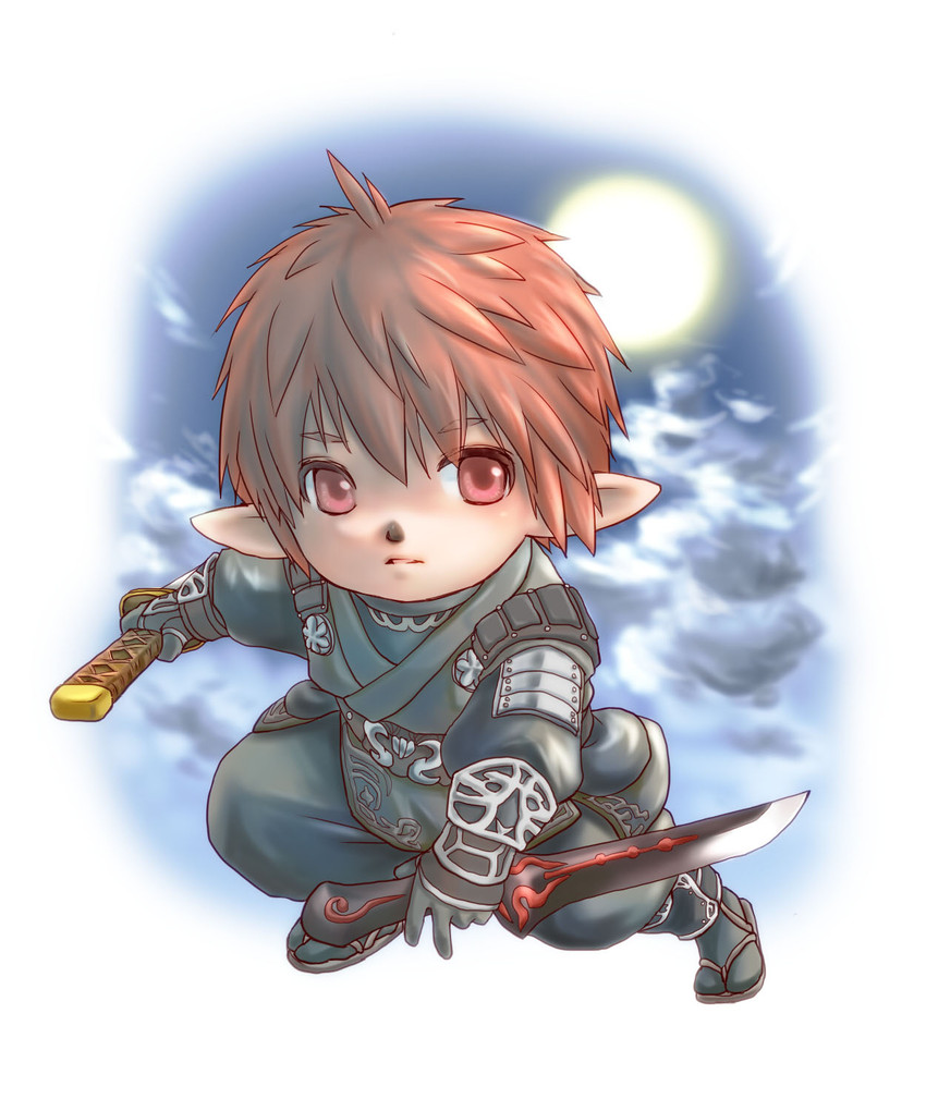 adventurer and ninja (final fantasy and 1 more) drawn by sakutsuki