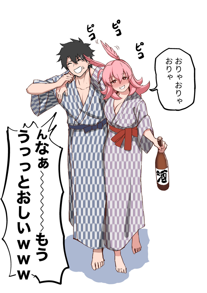 fujimaru ritsuka, valkyrie, and hildr (fate and 1 more) drawn by hirunagi